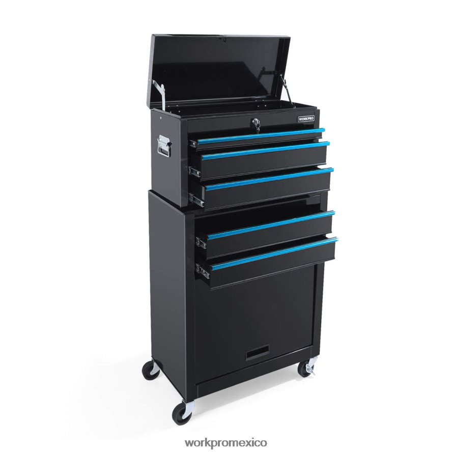 WORKPRO Cofre de herramientas con ruedas de 5 cajones, gabinete de almacenamiento de herramientas con ruedas y cajones de metal deslizantes útil almacenamiento V82RH218 WORKPRO Cofre de herramientas con ruedas de 5 cajones, gabinete de almacenamiento de herramientas con ruedas y cajones de metal deslizantes útil almacenamiento V82RH218