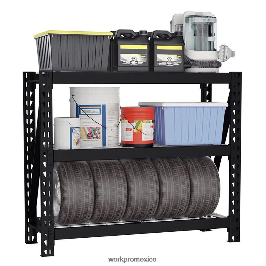 WORKPRO estantería industrial ajustable de la altura resistente del estante del almacenamiento del metal de la unidad de estantería del garaje de 3 niveles útil almacenamiento V82RH28 WORKPRO estantería industrial ajustable de la altura resistente del estante del almacenamiento del metal de la unidad de estantería del garaje de 3 niveles útil almacenamiento V82RH28
