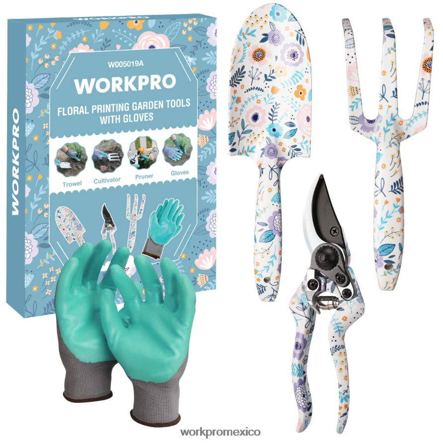 WORKPRO Juego de herramientas de jardín de aluminio de 4 piezas. blanco/rosa herramienta V82RH2285 WORKPRO Juego de herramientas de jardín de aluminio de 4 piezas. blanco/rosa herramienta V82RH2285