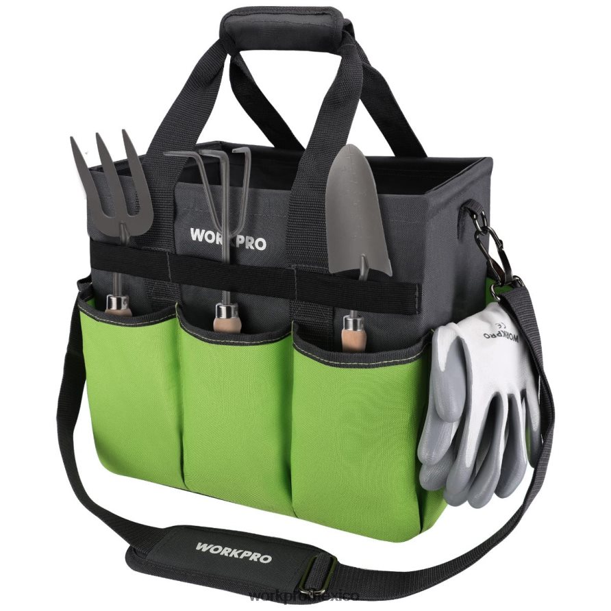 WORKPRO bolso de mano de jardín resistente y estable, con 10 bolsillos y correa larga ajustable para el hombro útil herramienta V82RH2281 WORKPRO bolso de mano de jardín resistente y estable, con 10 bolsillos y correa larga ajustable para el hombro útil herramienta V82RH2281