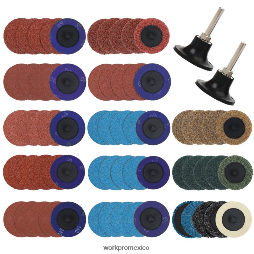 WORKPRO Juego de discos de lijado de 101 piezas, discos de 2 pulgadas con soporte de 1/4 de pulgada útil herramienta V82RH2193 WORKPRO Juego de discos de lijado de 101 piezas, discos de 2 pulgadas con soporte de 1/4 de pulgada útil herramienta V82RH2193