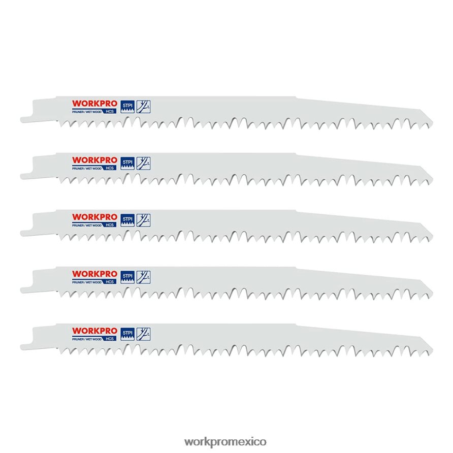 WORKPRO Juego de hojas de sierra recíproca para podar madera de 5 piezas de 9 pulgadas útil herramienta V82RH2208 WORKPRO Juego de hojas de sierra recíproca para podar madera de 5 piezas de 9 pulgadas útil herramienta V82RH2208