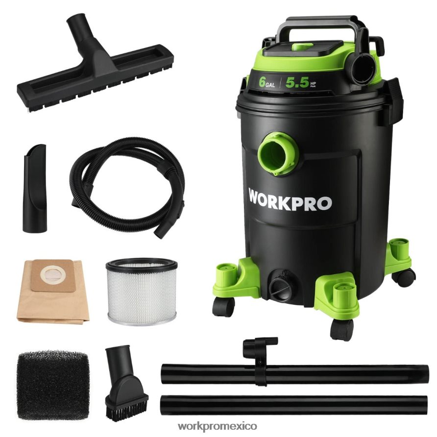 WORKPRO Aspiradora de taller de 6 galones, aspiradora de taller de 5,5 caballos de fuerza máxima con manguera de filtro hepa y accesorios útil herramienta V82RH2215 WORKPRO Aspiradora de taller de 6 galones, aspiradora de taller de 5,5 caballos de fuerza máxima con manguera de filtro hepa y accesorios útil herramienta V82RH2215