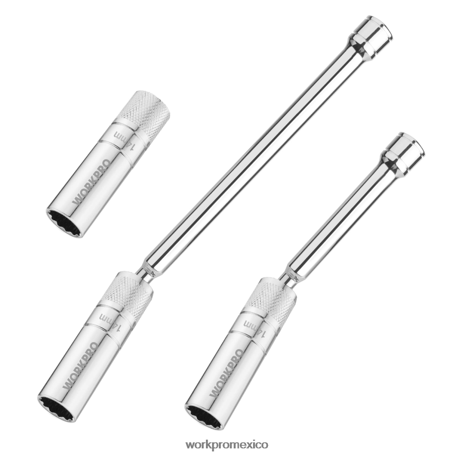WORKPRO Juego de 3 enchufes de pared delgados de 14 mm con extensiones de 6 y 10 pulgadas Juego de enchufes para bujías giratorios magnéticos útil herramienta V82RH2143 WORKPRO Juego de 3 enchufes de pared delgados de 14 mm con extensiones de 6 y 10 pulgadas Juego de enchufes para bujías giratorios magnéticos útil herramienta V82RH2143