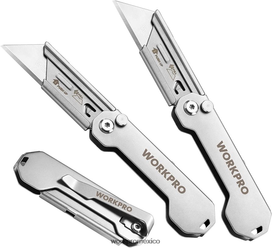 WORKPRO Juego de cuchillos plegables para uso general, 3 uds., cuchillas de cambio rápido, cortador de caja útil herramienta V82RH243 WORKPRO Juego de cuchillos plegables para uso general, 3 uds., cuchillas de cambio rápido, cortador de caja útil herramienta V82RH243