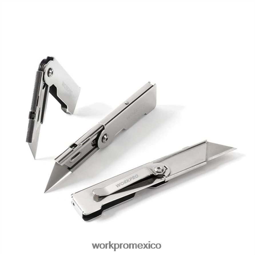WORKPRO Juego de cuchillos utilitarios de bolsillo plegables de cambio rápido de 3 piezas con clip para cinturón moderno herramienta V82RH245 WORKPRO Juego de cuchillos utilitarios de bolsillo plegables de cambio rápido de 3 piezas con clip para cinturón moderno herramienta V82RH245
