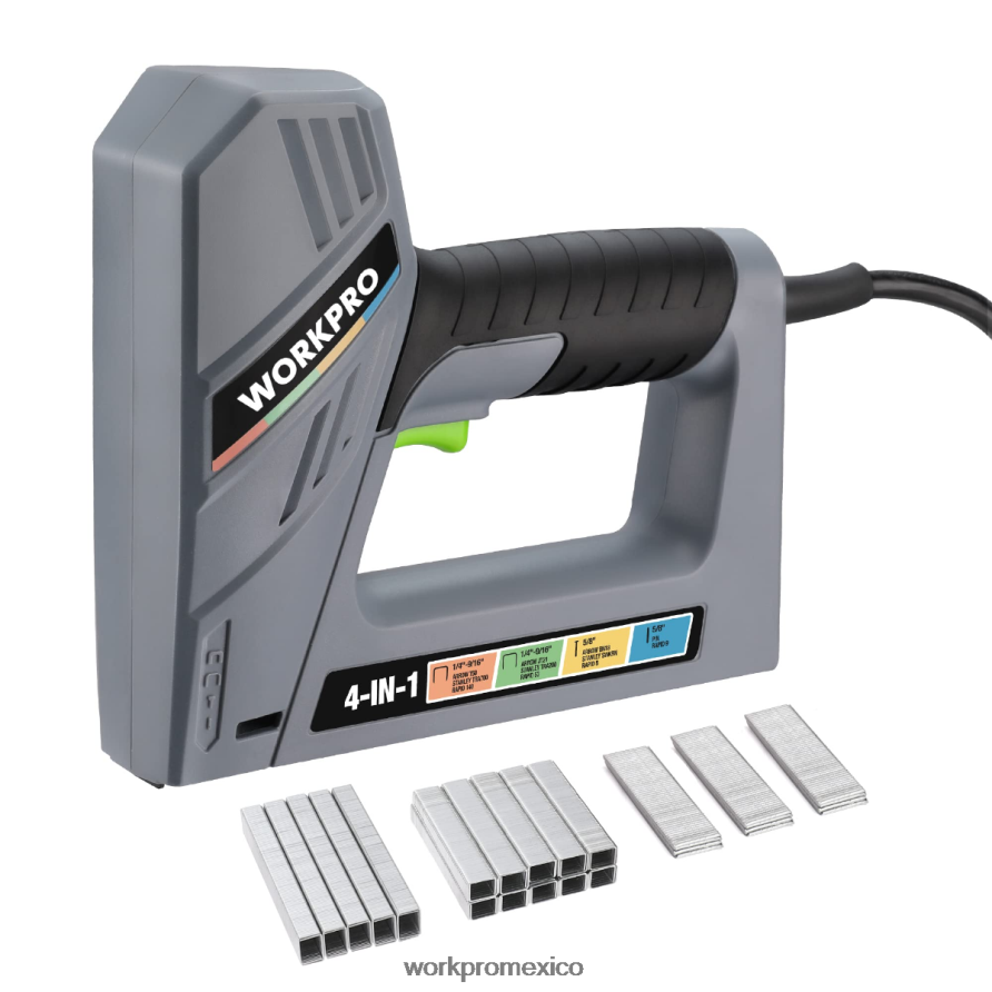 WORKPRO Pistola de clavos eléctrica con cable 4 en 1, que incluye 3000 grapas y clavos útil herramienta V82RH260 WORKPRO Pistola de clavos eléctrica con cable 4 en 1, que incluye 3000 grapas y clavos útil herramienta V82RH260