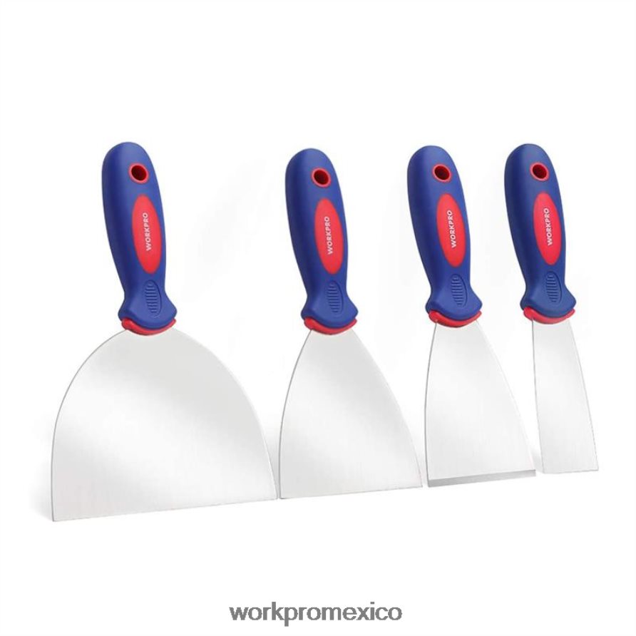 WORKPRO Juego de 4 espátulas de acero inoxidable. nuevo herramienta V82RH2149 WORKPRO Juego de 4 espátulas de acero inoxidable. nuevo herramienta V82RH2149