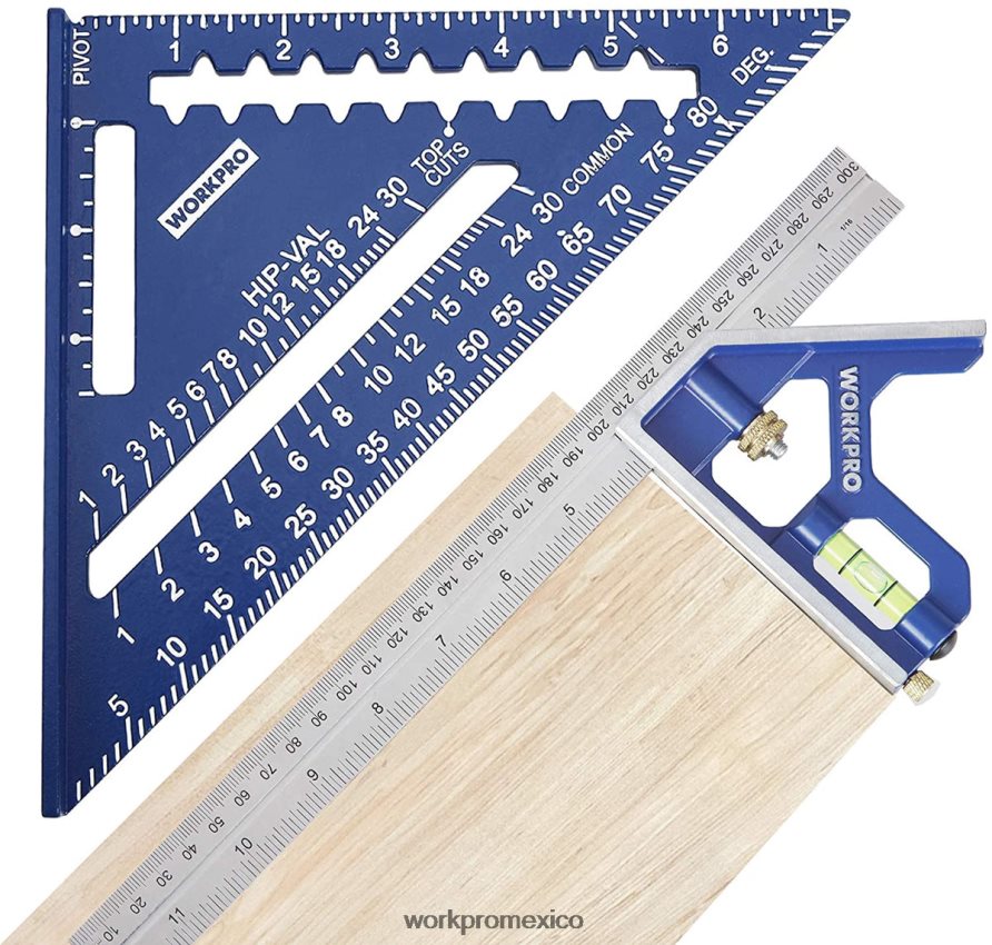 WORKPRO Juego de herramientas para escuadra de viga y escuadra combinada útil herramienta V82RH2104 WORKPRO Juego de herramientas para escuadra de viga y escuadra combinada útil herramienta V82RH2104