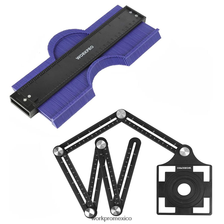 WORKPRO Kit combinado de medidor de contorno y herramienta de medición de ángulos de 6 lados nuevo herramienta V82RH2107 WORKPRO Kit combinado de medidor de contorno y herramienta de medición de ángulos de 6 lados nuevo herramienta V82RH2107