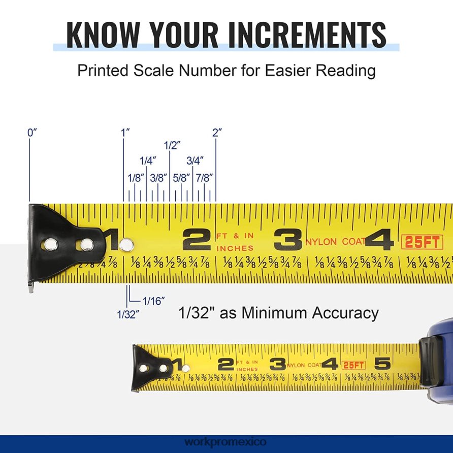 WORKPRO cinta métrica 25 pies útil herramienta V82RH2112