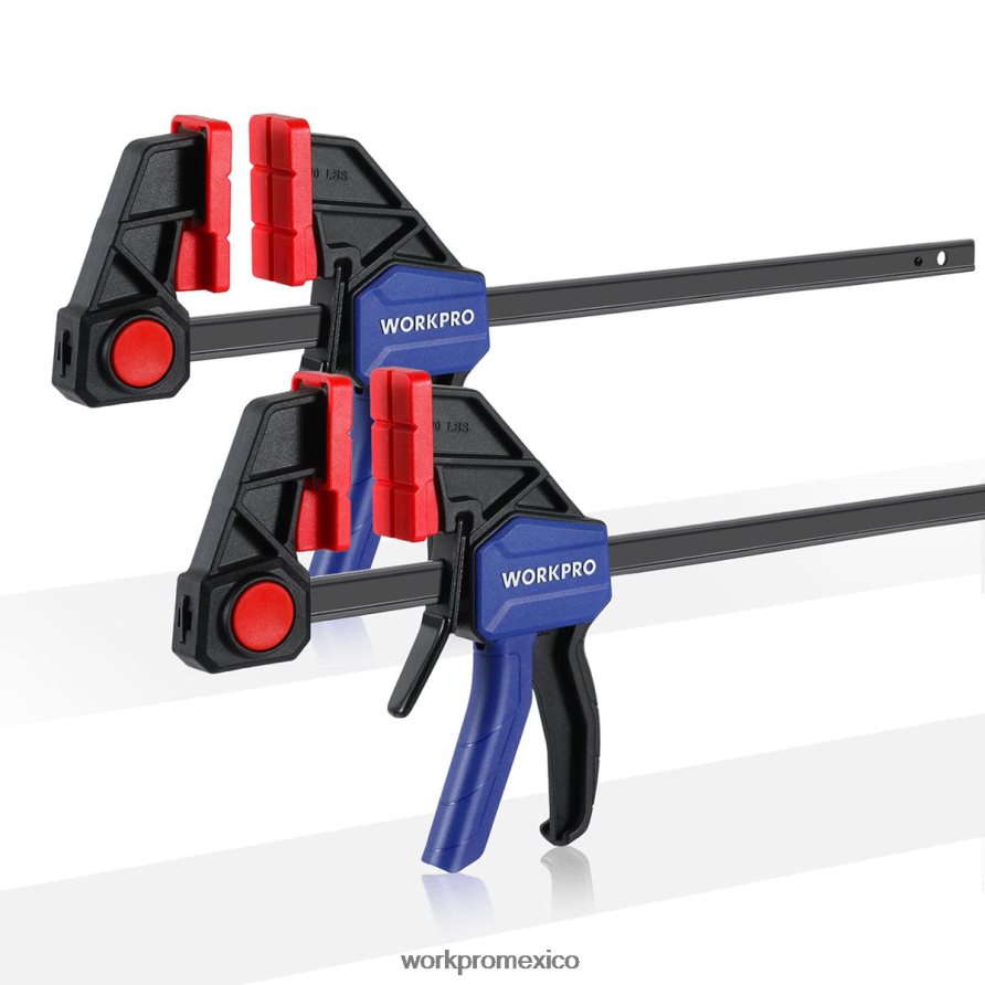 WORKPRO Abrazaderas de barra de 2 piezas para carpintería, abrazadera/esparcidor de una mano de 300 libras de servicio mediano útil herramienta V82RH2123 WORKPRO Abrazaderas de barra de 2 piezas para carpintería, abrazadera/esparcidor de una mano de 300 libras de servicio mediano útil herramienta V82RH2123