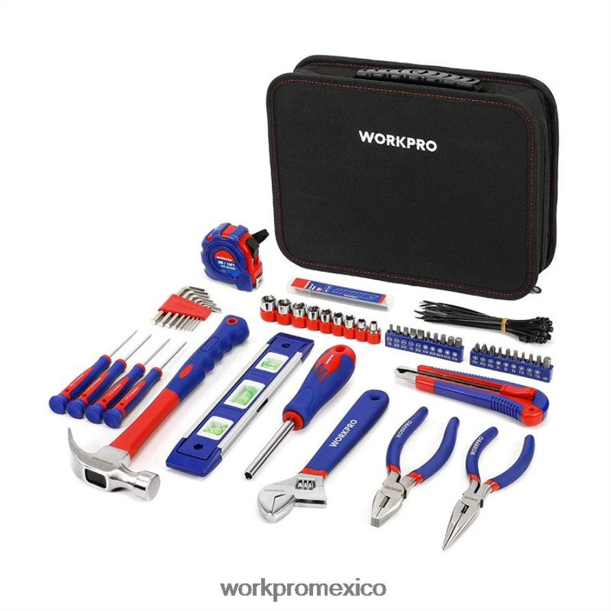 WORKPRO Juego de herramientas de mano para el hogar con cajón de cocina de 100 piezas con bolsa fácil de llevar útil herramienta V82RH2304 WORKPRO Juego de herramientas de mano para el hogar con cajón de cocina de 100 piezas con bolsa fácil de llevar útil herramienta V82RH2304