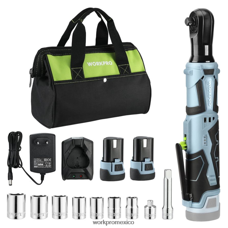 WORKPRO Llave de trinquete eléctrica inalámbrica, juego de 9 piezas de llave de trinquete eléctrica de 12 V y 40 pies-libras útil herramienta V82RH2227 WORKPRO Llave de trinquete eléctrica inalámbrica, juego de 9 piezas de llave de trinquete eléctrica de 12 V y 40 pies-libras útil herramienta V82RH2227